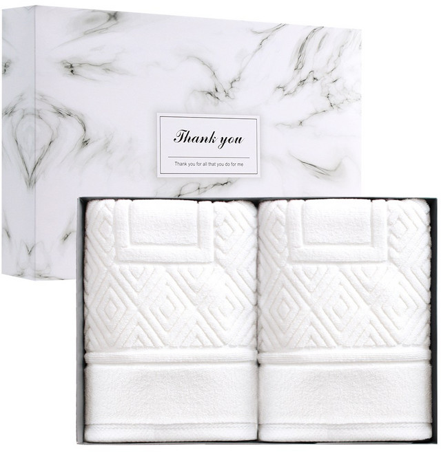 어메니티타올 클래식 호텔 타월 주방 매트 2P 선물세트 인테리어 발매트, 화이트