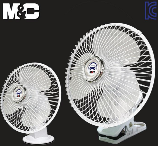 [엠앤씨-카팬] 자동차용선풍기 8인치 12V 24V (시거잭타입), 24v(대형화물/특수)