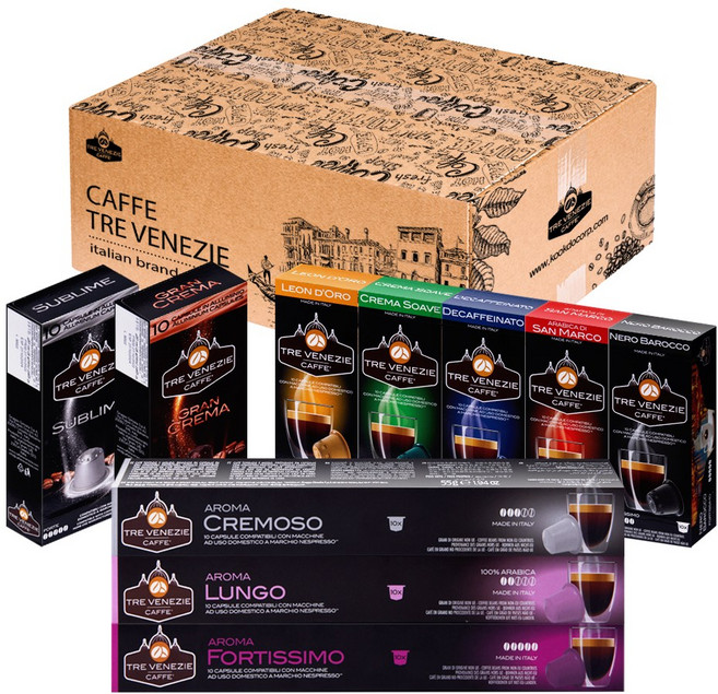 트레베네치아 네스프레소호환 캡슐커피 풀패키지 10팩 1세트, 10박스, 10개입