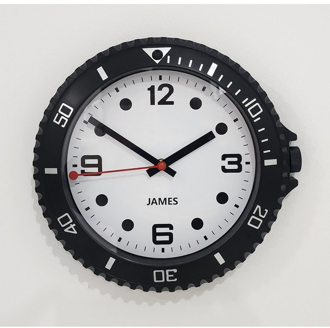 벽걸이 인테리어 거실 무소음 디자인 고급 벽시계, 매트 화이트