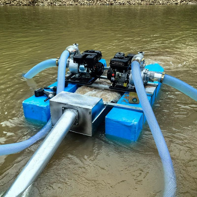 사금 채취 장비 슬루이스 접시 골드러시 휴대용, 6인치 듀얼 파워 가솔린 동력 금광선, 기본 모델명/품번