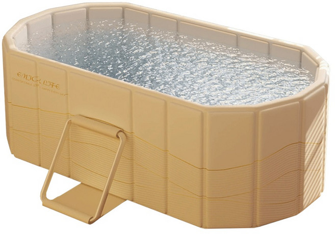 ENJOY LIFE 折疊泡澡桶, 密度板米金, 1個