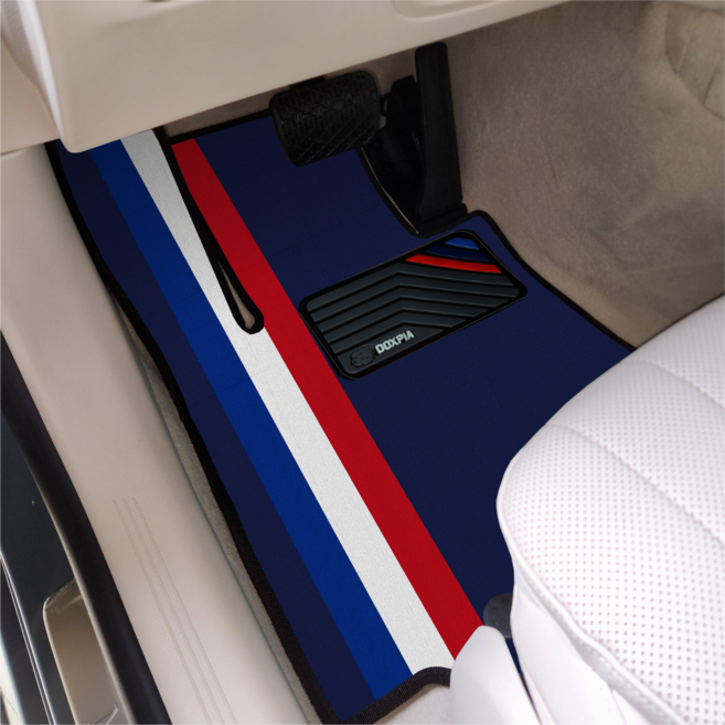 독스피아 전차종 자동차매트 맞춤 제작 프리미엄 코일 카매트 10가지 색상 1열 또는 1열 2열 세트, 10.베리블루, 05.프랑스 라인, 1열+2열