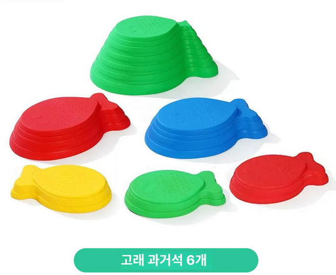 MONI 밸런스스톤 운동 감각 유아체육 밸런스 균형, 1개, 웨일 6개