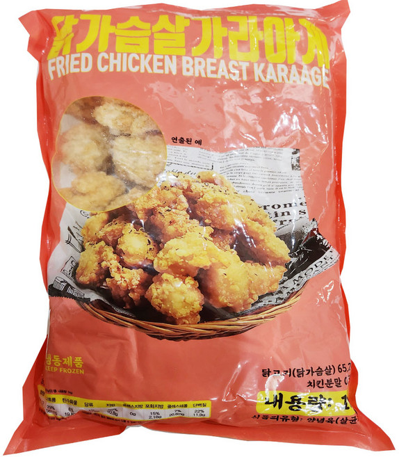 조은상사 닭가슴살 가라아게1kg1봉 순살치킨 후라이드꼬치, 1개, 1kg