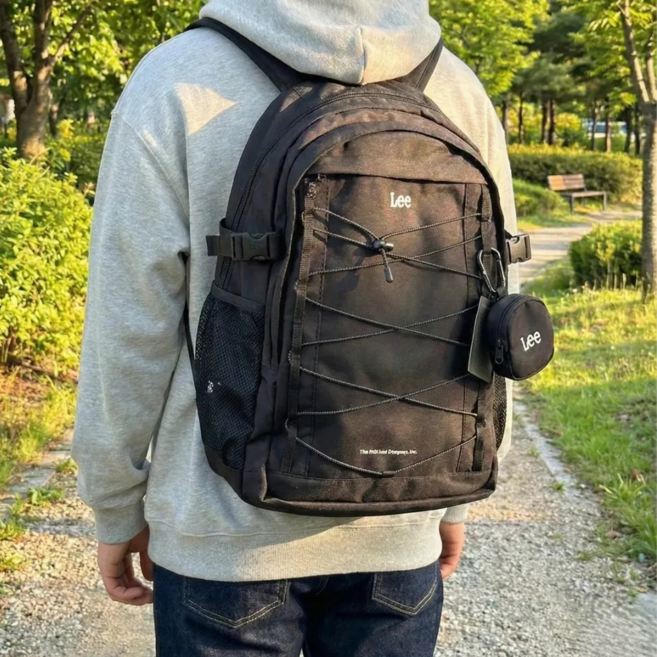 LEE 리 백팩 책가방 중학생 고등학생 대학생 직장인 스트링 신학기 노트북 수납 에어리