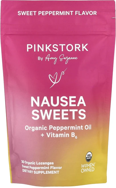 Pink Stork 메스꺼움 달콤한 페퍼민트 유기농 사탕 정제 30정, PinkStork메스꺼움달콤한페퍼민트유기농사탕정제30정, 1개 - 쿠팡