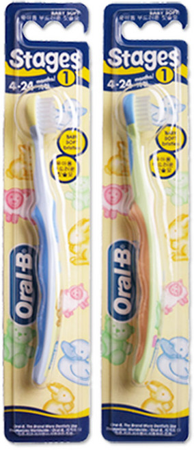 해호 오랄비 스테이지 칫솔 1단계(랜덤), 1개입, 1개