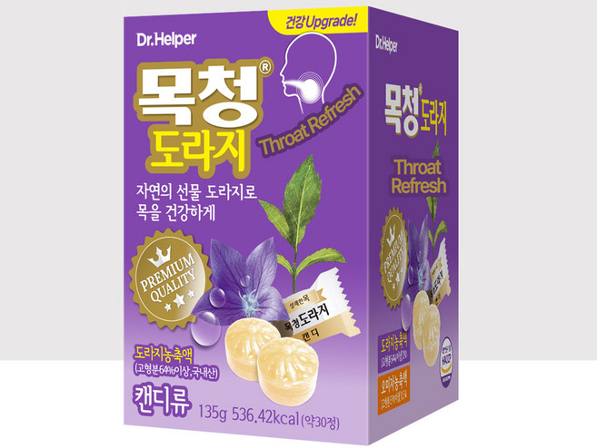 목청 도라지 30정 목캔디 건강사탕 목에좋은캔디, 135g, 1
