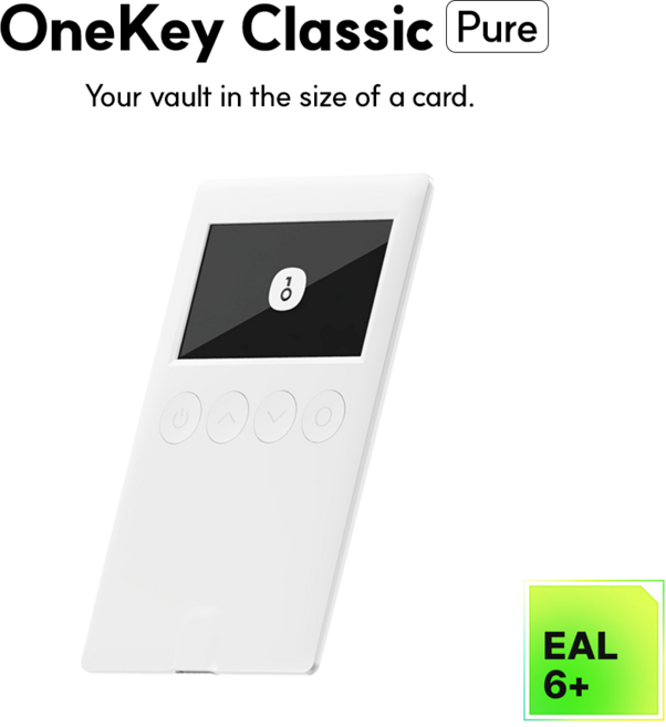 원키 클래식 퓨어 비트코인 지갑 암호화폐 콜드월렛 하드월렛 가상화폐, 1개, 퓨어 (화이트)