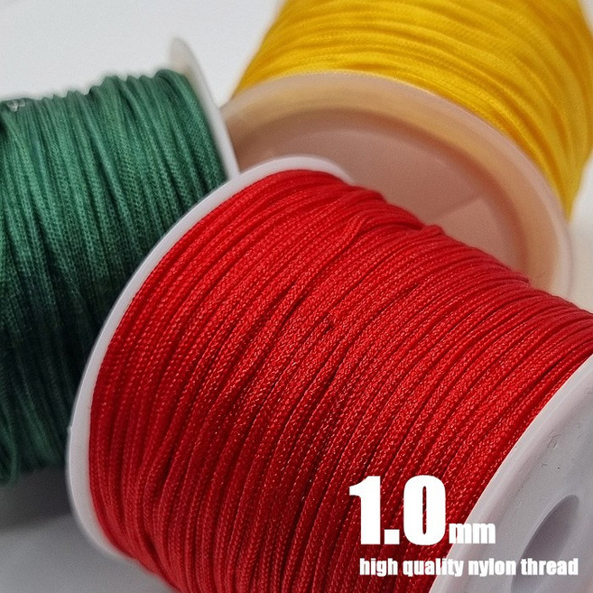 [비즈엔케이] 1.0mm 나일론 매듭실 판매단위 10M(미터), 1개, 7다크그린