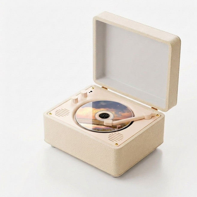 스타일닥터 블루투스 CD 플레이어 앨범 플레이어, M525i, 아이보리