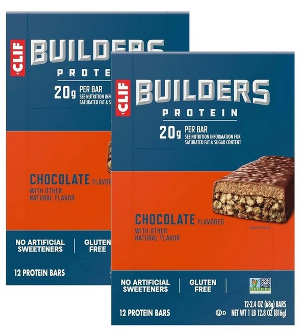 Clif Bar Builders Chocolate 클리프바 빌더스 프로틴바 초콜릿, 68g, 24개 - 쿠팡