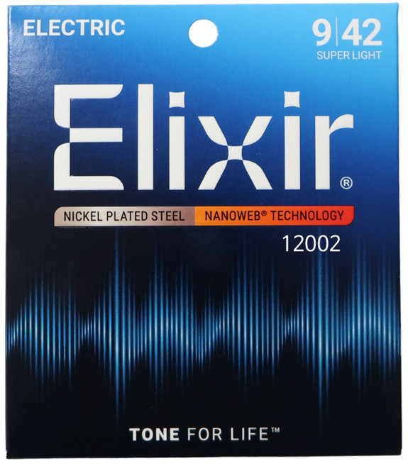 엘릭서 Elixir 일렉 기타줄 스트링 12002 슈퍼라이트 009-042, ES12002, 1개