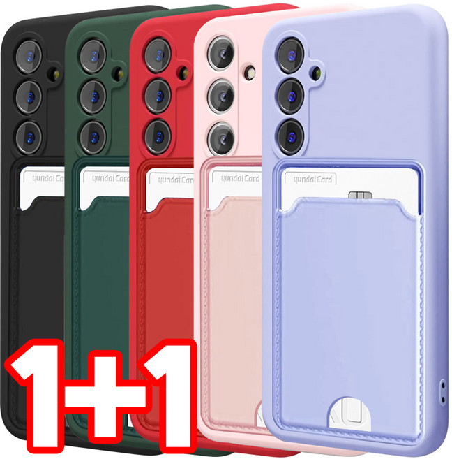 BULKON 갤럭시 S25FE 카드 수납 카메라 보호 풀커버 실리콘 컬러 휴대폰 케이스