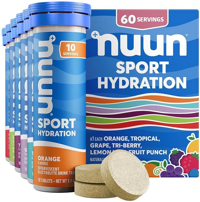 Nuun 스포츠 드링크 타블렛 버라이어티 팩 10개 6팩, 6개, 10정, 10g - 쿠팡