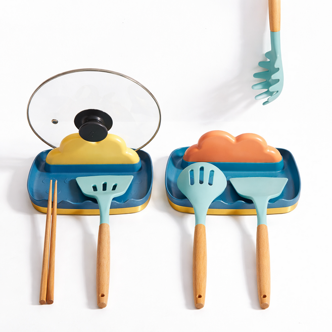 제스완 1+1 큐티한 국자 냄비뚜껑 조리도구 트레이 거치대, 제품, 1세트