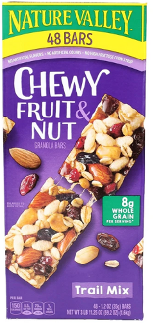 [코스트코]루고 Nature Valley 트레일 믹스 바 영양바 단백질바 35그램x (총48개임), 1.6kg, 1개