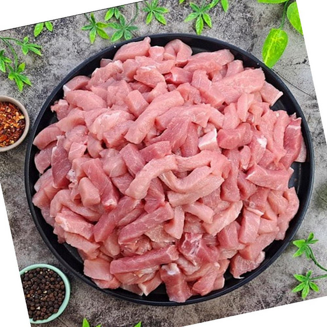 VGD 국내산 냉장 등심 탕수육 1.5CM기둥모양 1KG 탕수육전용고기, 1개