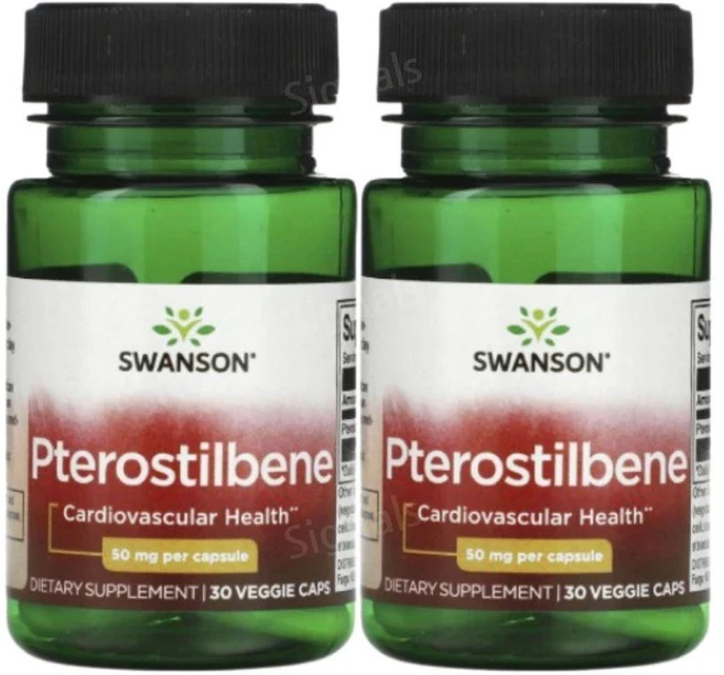 스완슨 프테로스틸벤 Pterostilbene 50mg 30베지캡슐 2개, 30정 - 쿠팡