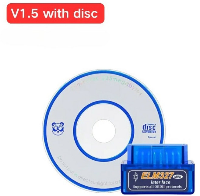 미니 ELM327 블루투스 V2 V1 윈도우용 체크 안드 스캐너 OBD2 진단 코드 엔진 CD 리더 자동차, ELM327 V1.5