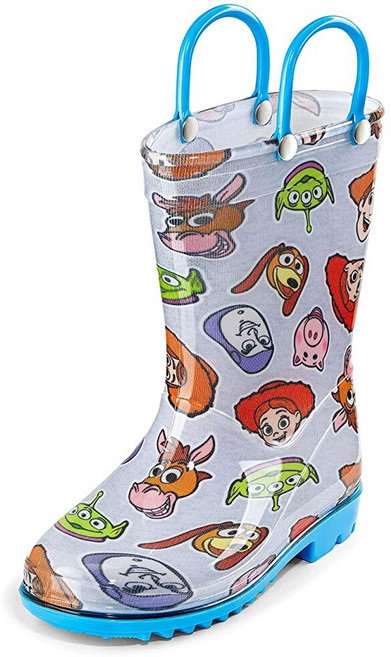 Disney 토이 스토리 아동용 방수 PVC 레인부츠 - 버즈 라이트이어 우디 이지 온 핸들 유아 및 어린이 멀티 컬러 290519 5545439454