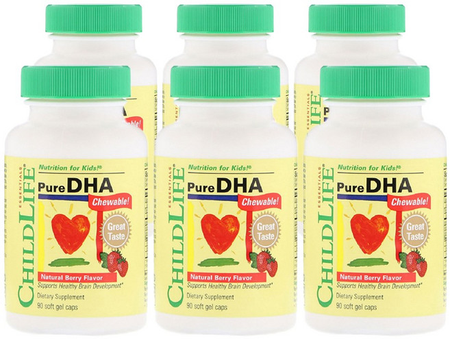 차일드 라이프 [6개 SET] 퓨어 DHA 츄어블 90정 (소프트젤캡슐) ChildLife Pure 90 Soft gel caps, 1개