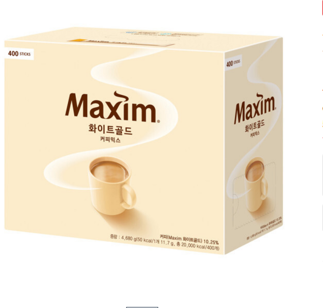 동서 맥심 화이트골드 커피믹스, 1개, 400개입, 11.7g