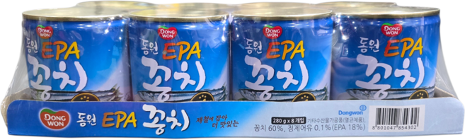 동원 EPA 자연산 꽁치 통조림 280g x 8개