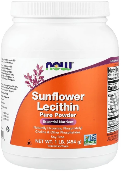 Now Supplements 나우푸드 해바라기 레시틴 효능 분말 - 포스파티딜 콜린 이노시톨 (454g), 454g, 1개 - 쿠팡