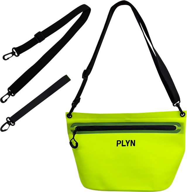 플린 젤리팝 2way 드라이백 PVC 워터푸르프 크로스백, 형광노랑