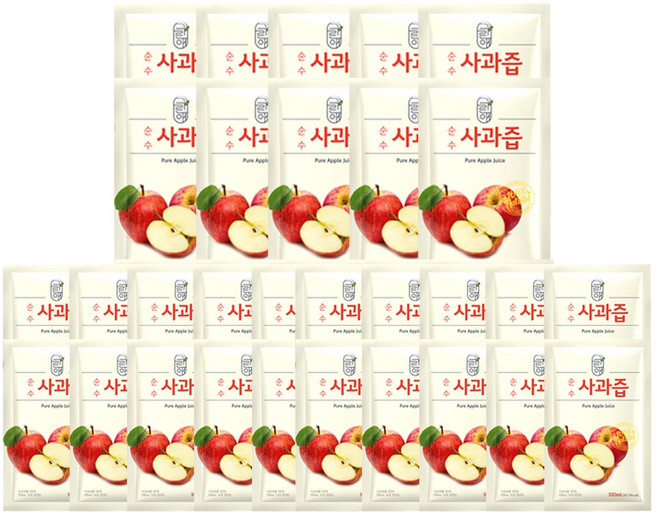 그린애 순수 사과즙 30p, 100ml, 30개