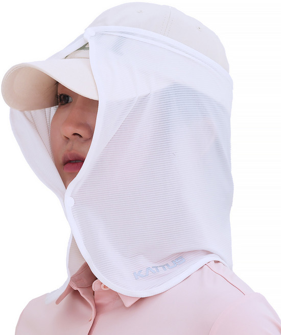 카투스 NEW 얼굴 햇빛가리개 얼굴가리개 자외선차단, 1개, 화이트