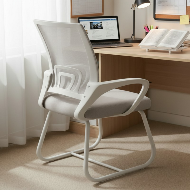 에임엑스 독서실 스터디 책상 의자, 화이트
