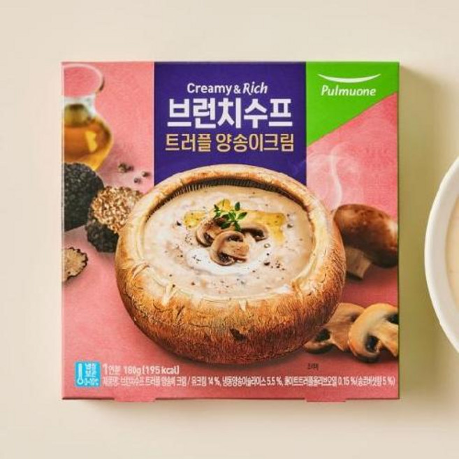 풀무원식품 브런치수프 트러플양송이크림, 8개, 180g