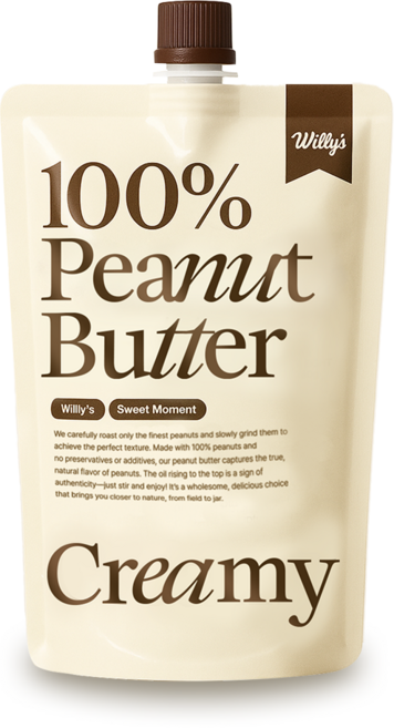 윌리스 땅콩버터 크리미 파우치, 1개, 290g