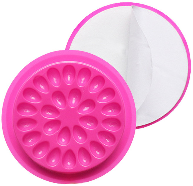 속눈썹연장 글루 물방울 씨앗 팔레트 대용량 접착식 핑크, 100개입