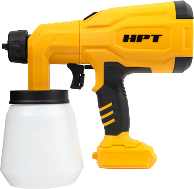 HPT 20V 충전 스프레이건 1L DW20-HSG110 디월트 호환 페인트 분사건, 1개
