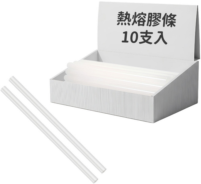 熱熔膠條 7mm x 190mm 透明 DIY手工藝品 家庭修繕, 10個