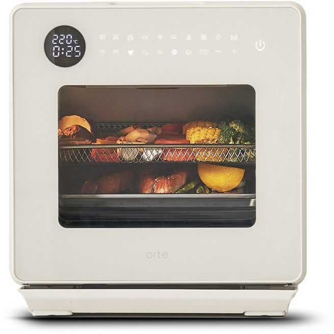 오르테 스팀 에어프라이어 올 스텐 15L 대용량 오븐 프라이기 후라이, 1. 크림화이트