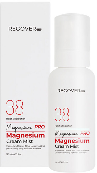 리커버엠 마그네슘 크림 미스트 마사지 저자극 스프레이 근육 종아리 붓기 완화 혈행 개선, 1개, 120ml