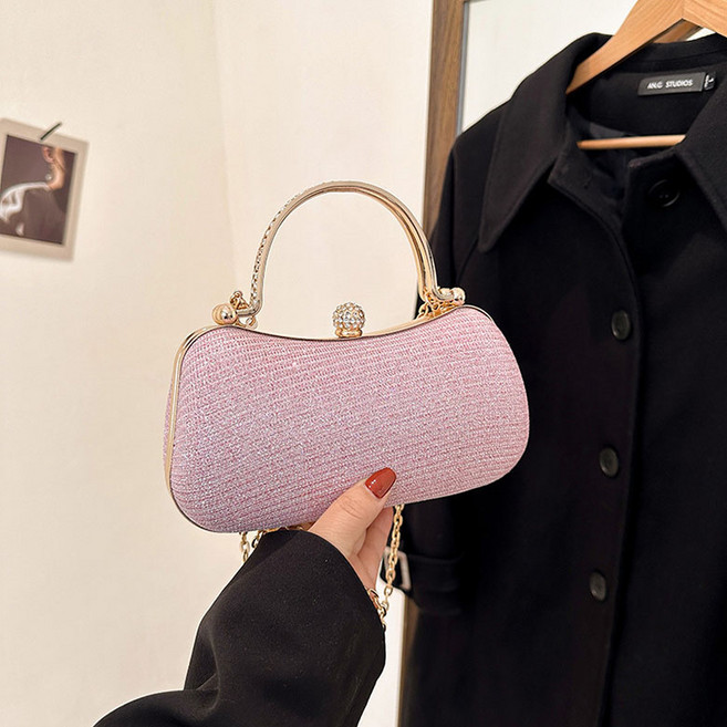 FANSYLI 미니 숄더백 한복가방 핸드백 체인백 클러치백 파티 핸드백 체인 크로스백 X2506J18