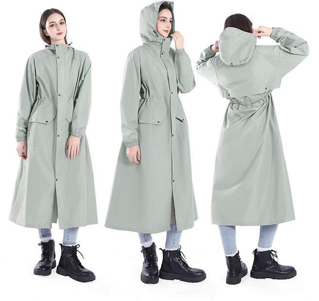 마르도 남녀 공용 고급 골프 우비 비옷 바람막이 레인코트, 그레이, 1개