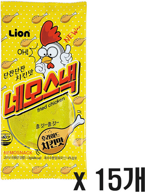 네모스낵 치킨맛, 13g, 15개