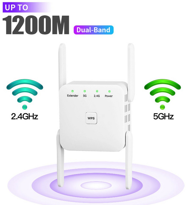 5Ghz WiFi 리피터 AC1200 Wi-Fi 부스터 WiFi 확장기 증폭기 2.4G/5, 02 EU 콘센트, 5Ghz ter