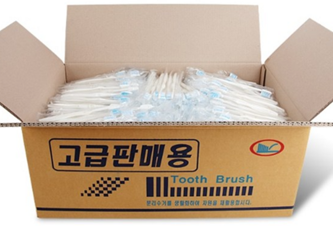 일회용칫솔 1000개 개별포장 1회용 치과 모텔 호텔 사우나 업소용 칫솔, 1개입