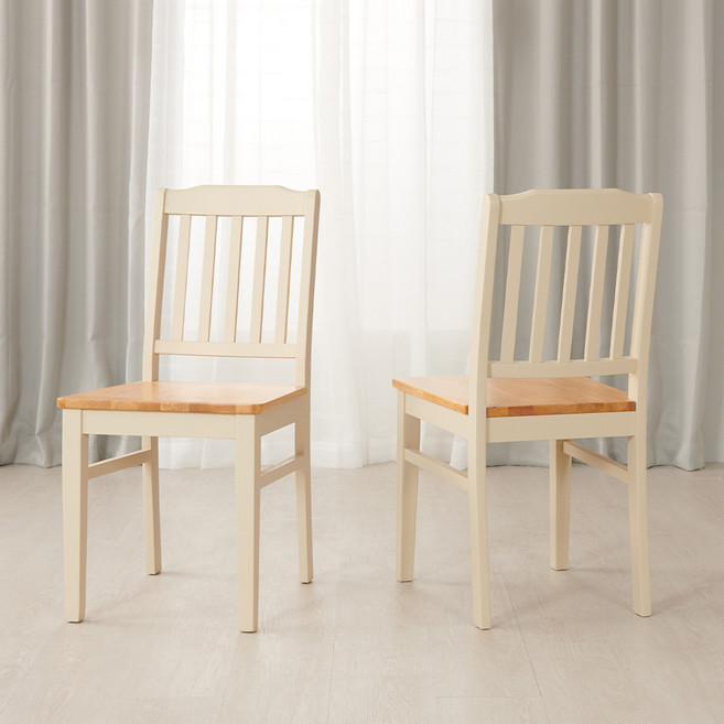 소티디자인 알베로2 원목 식탁의자 - 2개, 내추럴, 1세트