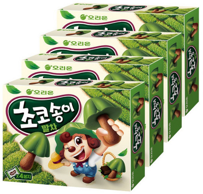 오리온 초코송이 말차 144g x 4개