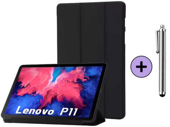 레노버탭 P11 / K11 / P11 플러스 1세대 11인치 호환 케이스 커버 Lenovo Tab TB-J606F J606N J606 J616F P11+ 케이스나라, 블랙, 1개