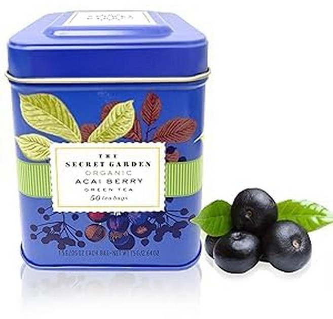 The Secret Garden Organic Acai Berry Green Tea 50 티백, 1개, 50개